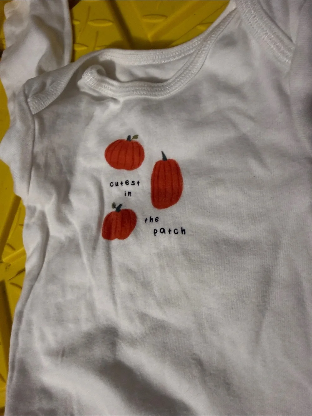 Carter's White Long-Sleeve Pumpkin One-Piece with Orange Striped Pants
